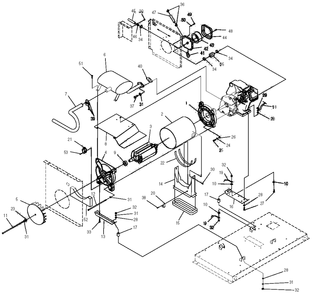 Generator 2 Diagram and Parts List for 0043901 (3514453 - 3699533)(2002) Generac Generator