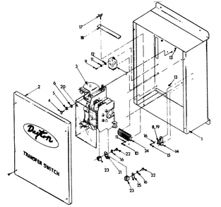 Transfer Switch Diagram and Parts List for 8933-0  Generac Generator