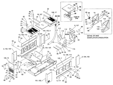 Part Location Diagram of 0D4447 Generac Side Post Middle Gr 8.1l D/1