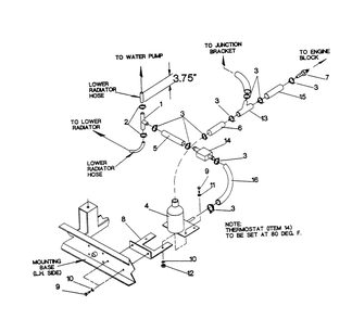 Engine Coolant Heater Diagram and Parts List for 9657-3  Generac Generator