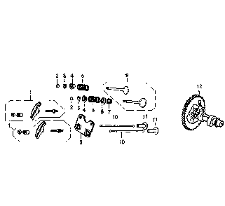 Part Location Diagram of 0J00620114 Generac Valves;intake&exhaust set of 2
