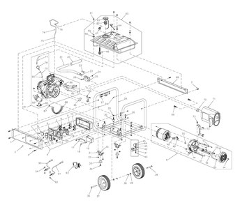 Fig-0 Diagram and Parts List for G0059435 GP7500E Generac Generator