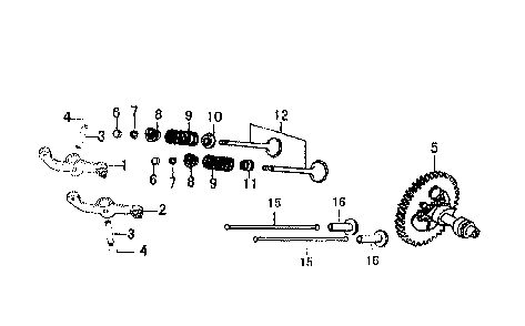 Part Location Diagram of 0G8442F114 Generac Camshaft assy.
