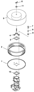 Air Cleaner 5.4l/6.8l Ford Diagram and Parts List for ET07068KNSN (6062090 - 6101378)(2010) Generac Generator