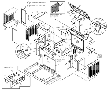Enclosure Diagram and Parts List for 0049930 (3804746 - 3990828)(2004) Generac Generator