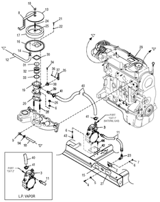 Fuel System Diagram and Parts List for 0051040 (0505V01168)(2005) Generac Generator