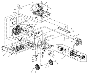 Parts Manual Gp6500 49st/Csa Diagram and Parts List for 0059763 (9429553A)(2015) Generac Generator