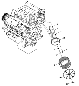 Air Cleaner 3.0l Ford C2 Diagram and Parts List for 0052190 (4340373 - 4340512)(2006) Generac Generator