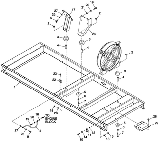 Mounting Base Diagram and Parts List for CT06030ANAN (1907V23210 - 4807V25565)(2007) Generac Generator