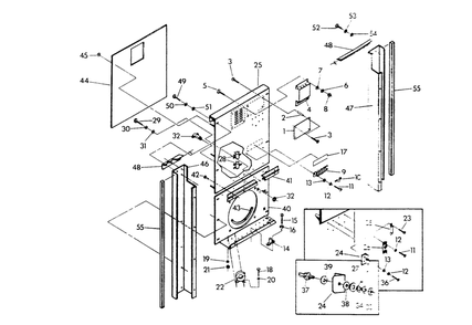 Control Panel Back Diagram and Parts List for 9336-3  Generac Generator