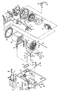 Generator And Slide Pan Diagram and Parts List for 8698-1  Generac Generator