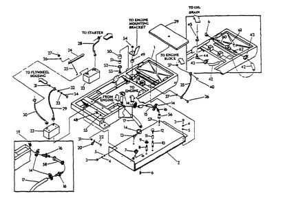 Mounting Base Diagram and Parts List for 9336-5  Generac Generator