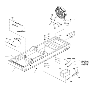 Mounting Base Diagram and Parts List for 4363-1  Generac Generator