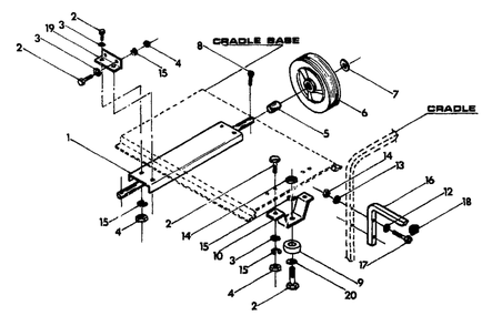 Wheel Kit Diagram and Parts List for L7500E (8992-0)(8992-0) Generac Generator