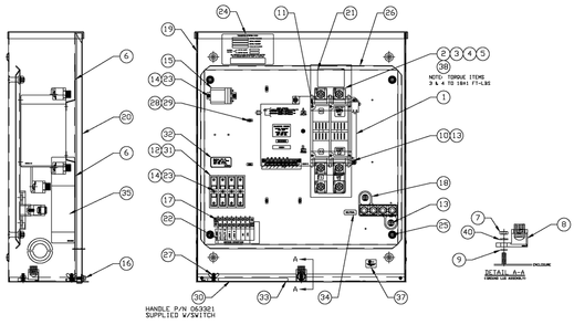 Ev Ts Assembly 200a Diagram and Parts List for 0047252 (37499976)(2014) Generac Generator