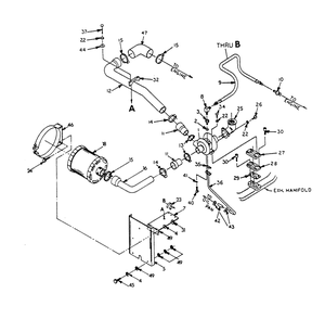Turbocharger System 3.0 Liter Diesel Engine Diagram and Parts List for 9106-0  Generac Generator