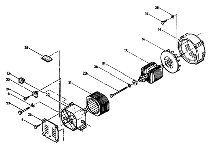 Generator Diagram and Parts List for L4003 (9063-0)(9063-0) Generac Generator