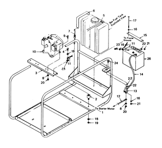 Mounting Base Diagram and Parts List for 8341-0  Generac Generator