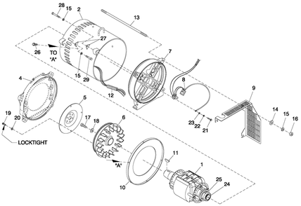 Cpl Alternator Direct Excitation Diagram and Parts List for BT06030ANSN (3808V29819 - 4308V30688)(2008) Generac Generator