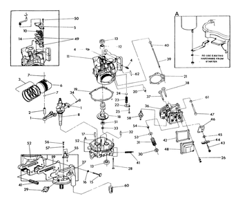 Long Block Diagram and Parts List for 9847-0  Generac Generator