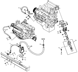 Fuel System Diagram and Parts List for 0049172 (3850226 - 3980593)(2004) Generac Generator