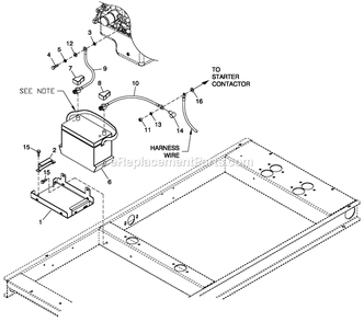 Battery C11.6l Diagram and Parts List for QT02016GNSN (5059275)(2008) Generac Generator