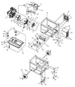 Part Location Diagram of 0H3376 Generac Muffle R,163/208Cc Portable