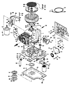 Engine Parts Diagram and Parts List for 6318-2  Generac Generator