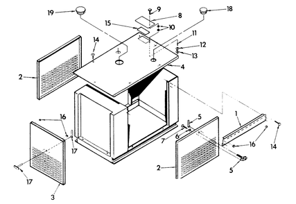 Compartment Diagram and Parts List for 9105-5  Generac Generator
