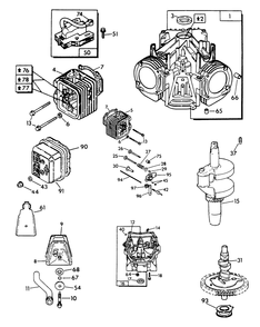 Engine Parts 1 Diagram and Parts List for 9007-7  Generac Generator
