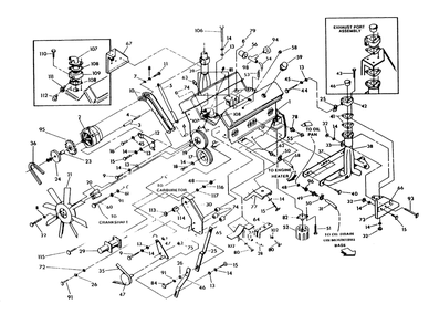 Engine Parts (Part 1) Diagram and Parts List for 9657-3  Generac Generator