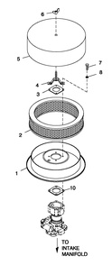 Air Cleaner 3.9l Chrysler - C2 Diagram and Parts List for 0052210 (4254584 - 4273668)(2005) Generac Generator