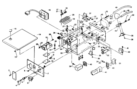 Part Location Diagram of 51942 Generac Panel, Silkscreened