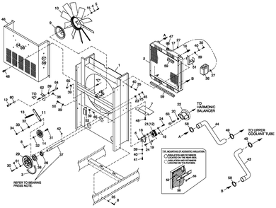 Ev Cooling System 3.0l G3 60kw Diagram and Parts List for CT06030ANAN (1907V23210 - 4807V25565)(2007) Generac Generator