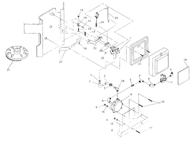 Carburetor Diagram and Parts List for 9843-2  Generac Generator