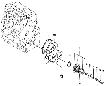 Oil Pump Components Diagram and Parts List for 9055-1  Generac Generator