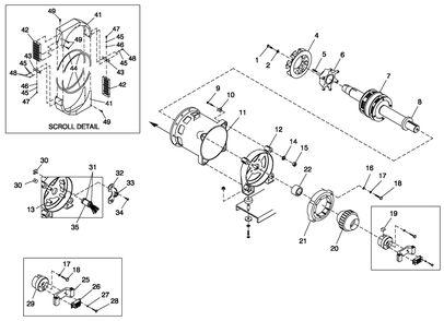 Part Location Diagram of 0A4089 Generac Assembly Scroll 390 Sae