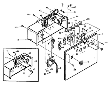 Control Panel Diagram and Parts List for C8000 (5563-1)(5563-1) Generac Generator