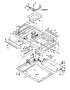 Mounting Base Diagram and Parts List for 6245-0  Generac Generator
