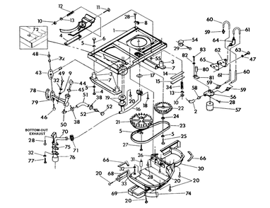 Base And Pulleys Diagram and Parts List for 0864-1  Generac Generator