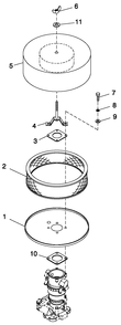 Air Cleaner 5.4l/6.8l Ford Diagram and Parts List for ST10054AVSN (4713952)(2007) Generac Generator