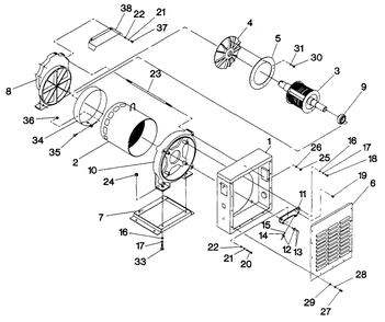 25kw Pto Generator Diagram and Parts List for 9564-6  Generac Generator
