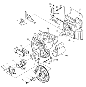 Engine Crankcase (Part 2) Diagram and Parts List for 1006-C  Generac Welder