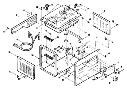 Cradle Diagram and Parts List for G3000 (9072-0)(9072-0) Generac Generator