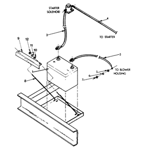Battery Diagram and Parts List for 0448-0  Generac Generator