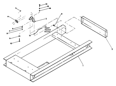 Mounting Base Diagram and Parts List for 9105-1  Generac Generator