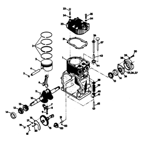 Engine Diagram and Parts List for 6208-6  Generac Generator