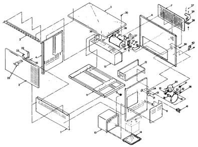 Home Standby Enclosure Diagram and Parts List for 9067-1  Generac Generator