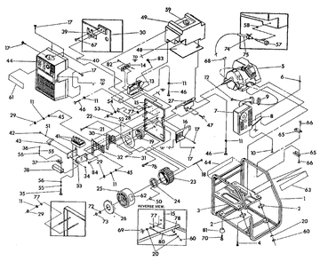 Generator Diagram and Parts List for 3500CCG (9412-0)(9412-0) Generac Generator
