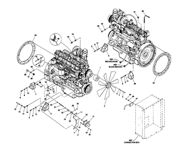 Engine Common Parts Diagram and Parts List for 4365-1  Generac Generator
